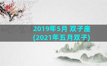 2019年5月 双子座(2021年五月双子)